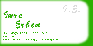 imre erben business card